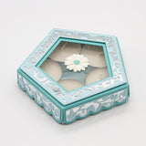 Load image into Gallery viewer, Dimensions - Tonic Studios - Dimensions - Elegant Eden Pentagonal Kaleidoscope Box Lid &amp; Base Set - 2515E