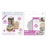 Load image into Gallery viewer, Dimensions - Tonic Studios - Dimensions - Elegant Eden Pentagonal Kaleidoscope Box Lid &amp; Base Set - 2515E